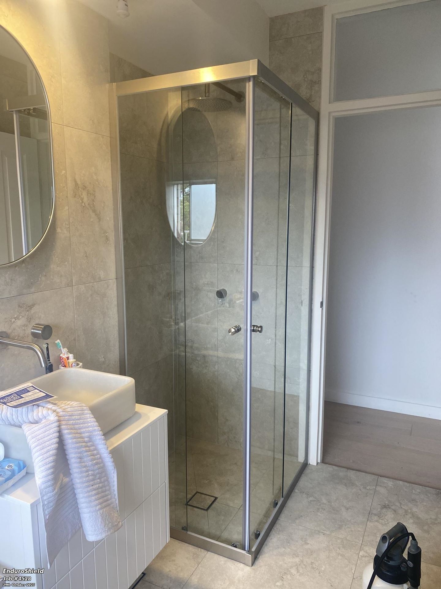 shower screen installed in Vaucluse by Showerland