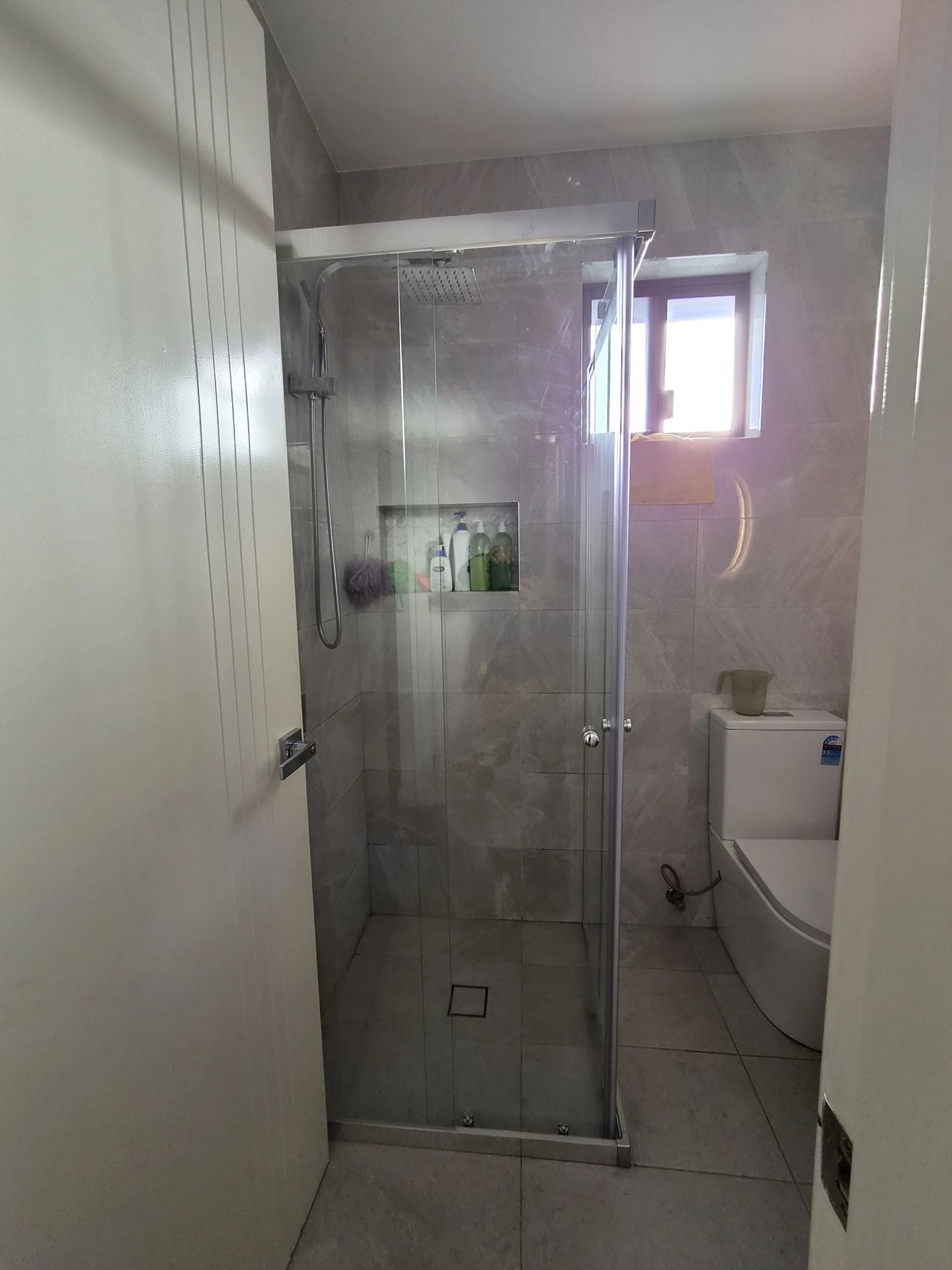 semi shower screen with chrome hardware installed in Marsden Park by Showerland